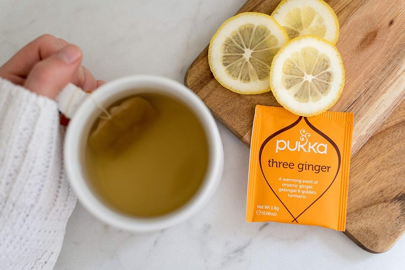Pukka Organic Three Ginger Herbal Tea - 60 Tea Bags - Image 3